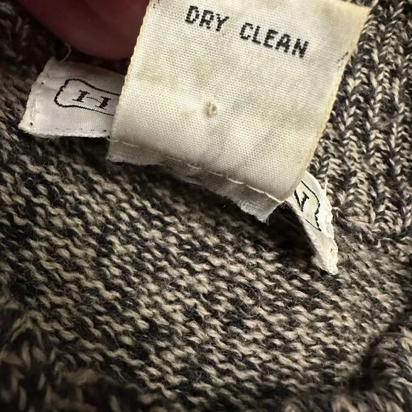 VTG Horchow Sweater Dress Womens 6 Brown Lambswool Blend Classic Long Sleeve - Picture 9 of 11